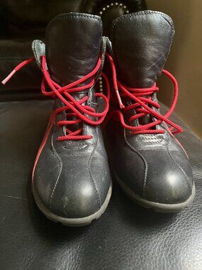 Rare Vintage Kids Versace black and red shoes size Euro 31